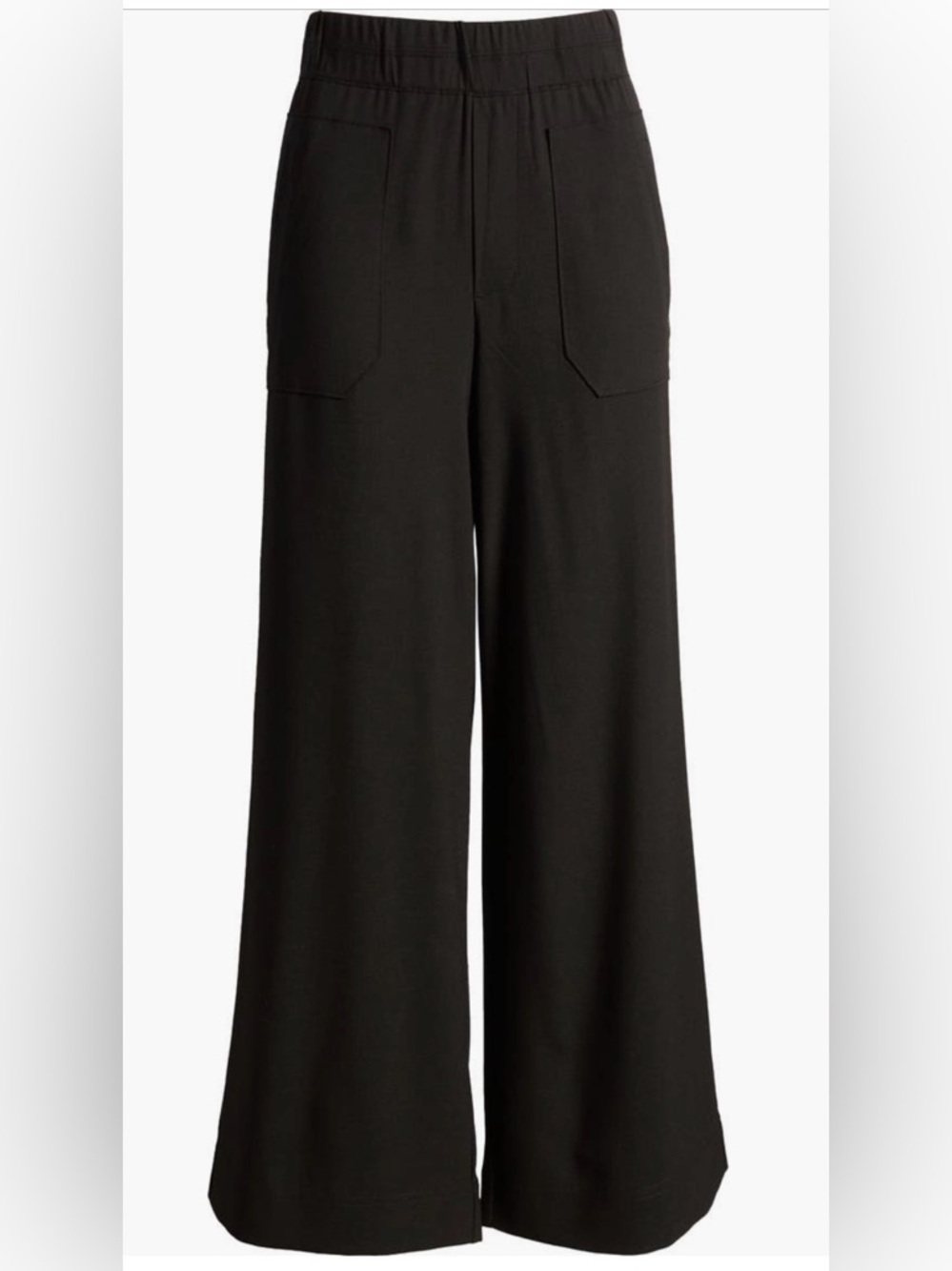 Wit & Wisdom Black Wide-Leg Pull-On Pants